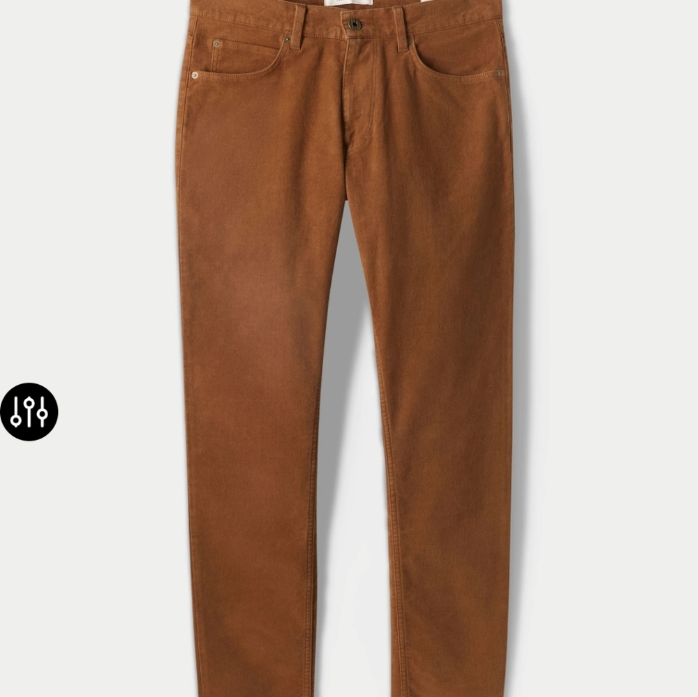 Billy reid mens skim fit moleskin jean